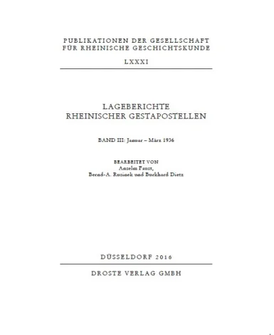 Lageberichte rheinischer Gestapostellen